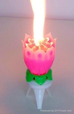 Unique music rotating birthday cake candles 2