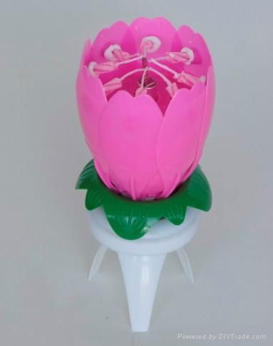 Romantic rose doll rotating flower music Candle 2