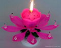 Romantic rose doll rotating flower music Candle 3