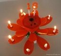 Romantic rose doll rotating flower music Candle 4
