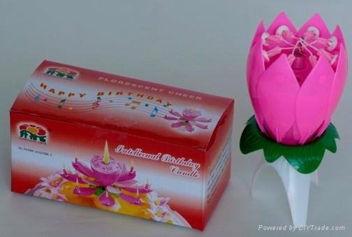 happy birthday rose flower music Candle 4