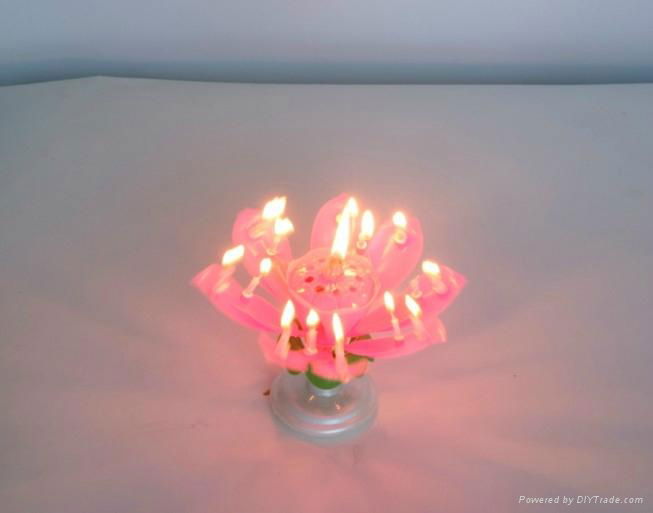  Super magical firework birthday rotating music Candle 3