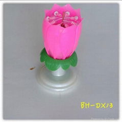 Magic flower birthday music cake decoration Candle