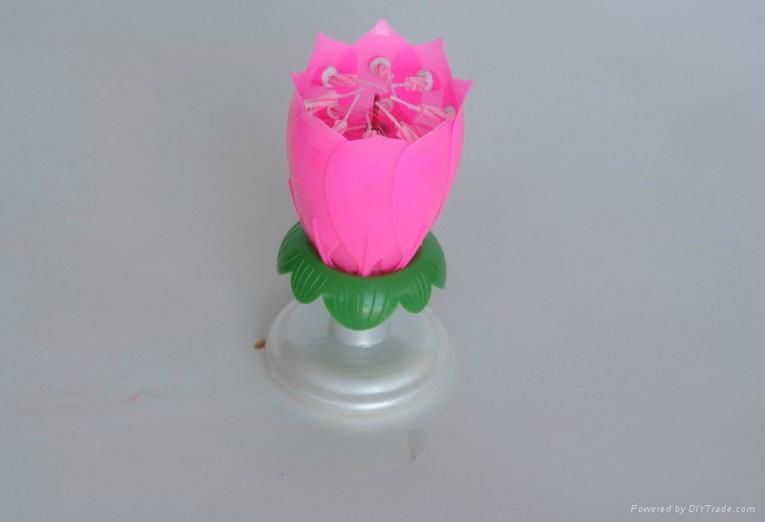 Magic flower birthday music cake decoration Candle 4