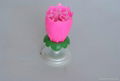 Magic flower birthday music cake decoration Candle 4