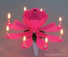 Amazing open romantic rotating flower music Candle