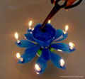 Amazing open romantic rotating flower music Candle 4