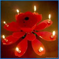 super sparkling flower birthday music Candle 