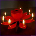 aotu-rotating birthday music flower cake Candle  5