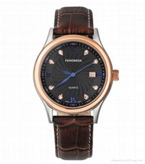 Stainless steel fashion Men watches with 5ATM waterproof