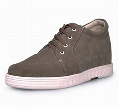 Men's wool lining elevator shoes keep you warm and comfortable