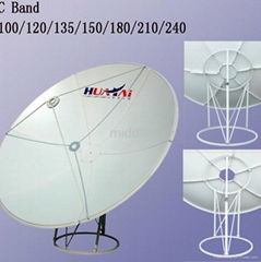 C band 2.4m satellite dish antenna