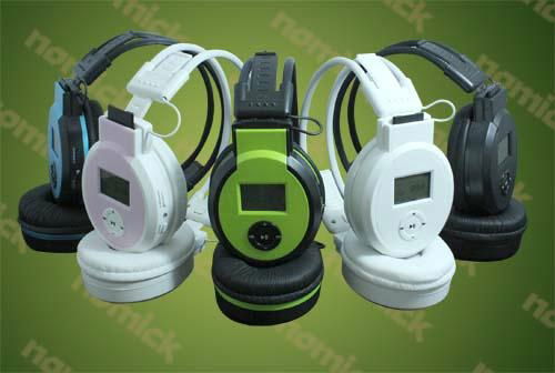 Insert SD/TF Memory card Wireless Headphone headset MJ-168 2