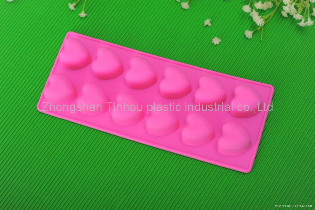 heart shape silicone ice tray