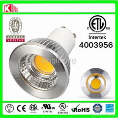 CE ROHS UL ETL dimmable 5W COB led spotlight gu10