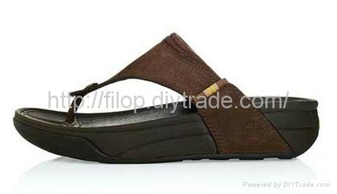 Men Fitflop Dass black chocolate brown sandals slippers sale 5