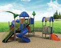 Children outdoor playround equipment with slide 1