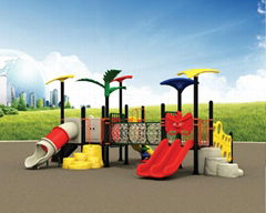 Children outdoor playround equipment with slide