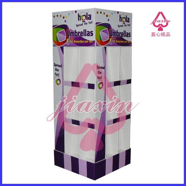 promotion product corrugated paper floor display racks 2