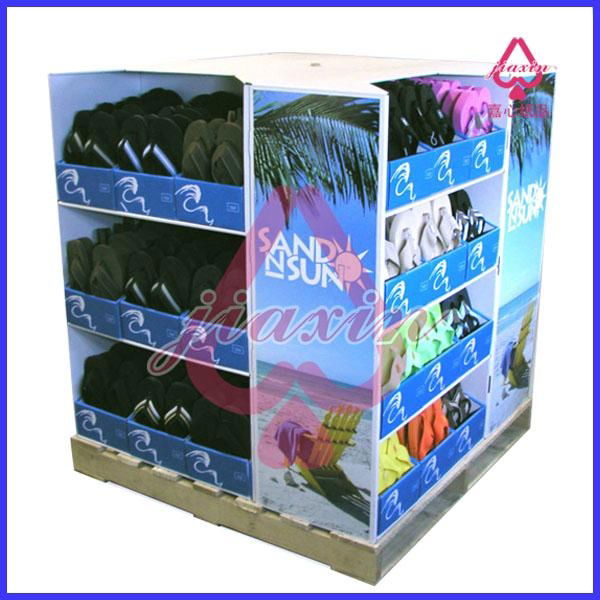 promotion product corrugated paper floor display racks 4