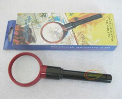 50mm plastic illuminited magnifier with 1 bulb