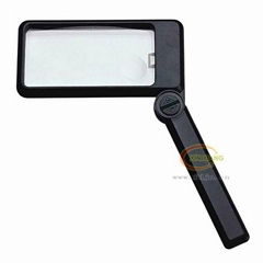 folding magnifier with two lens