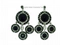 Alloy earrings with stones