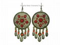 Alloy earrings with stones 2