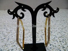 Stainless steel clip earring in square