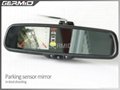 3.5 inch car rear view mirror monitor with parking sensor