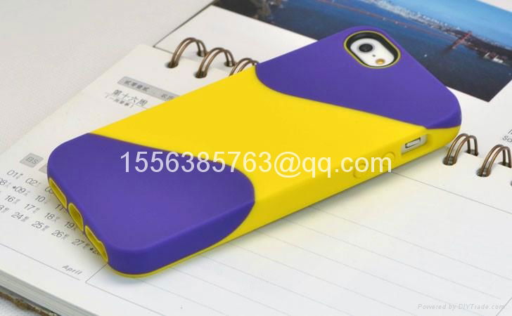 3 color Gradual Change Soft TPU back cover Case for iPhone 5 3