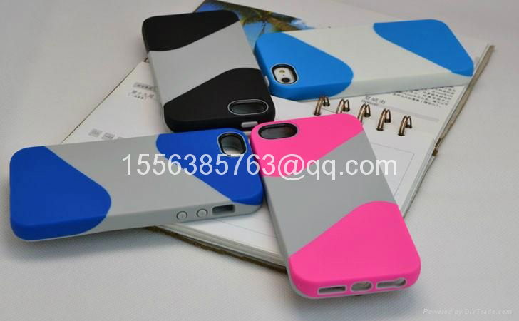 3 color Gradual Change Soft TPU back cover Case for iPhone 5 4