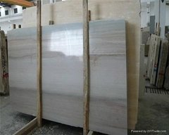 Beige wood grain marble big slab