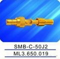 SMB male connector with crimp mount