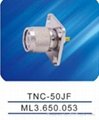 TNC male connector with flange