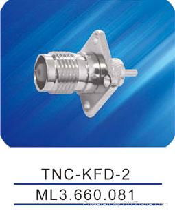 TNC female connector with flange