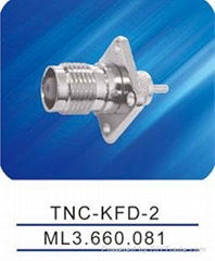 TNC female connector with flange