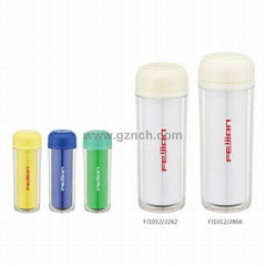 The food grade stainless steel and plastic cup simple design