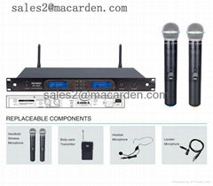 Professional UHF Infrared Wireless Microphone System MC-8008