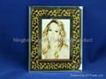 Glass photo frame with leopard leather 3