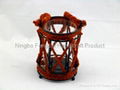 Metal lantern with flax rope