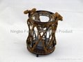 Metal lantern with flax rope 3