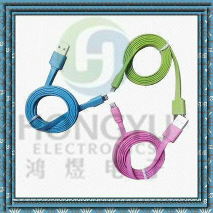 particular appearance fashion style 8 pin colorful usb data cable for iphone/ipo 4