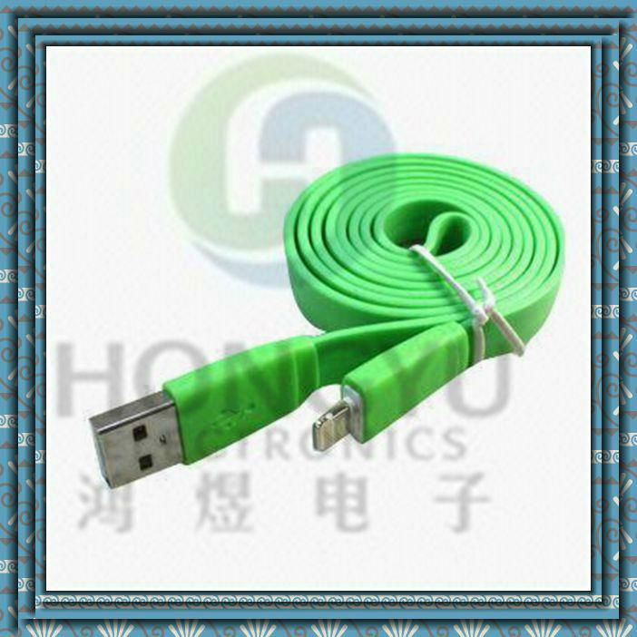 8 pin factory price oem flat usb sync data charging cable   2