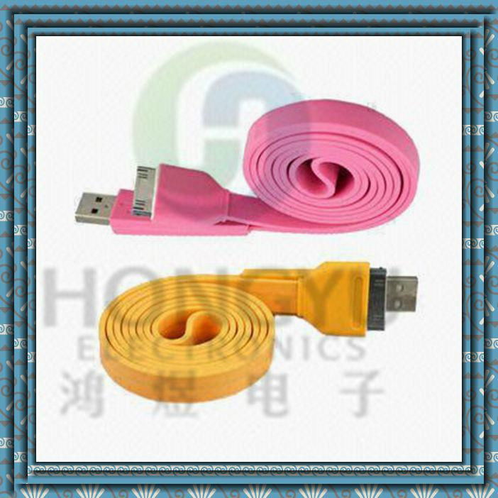 colorful wide-band data cable for iphone   3