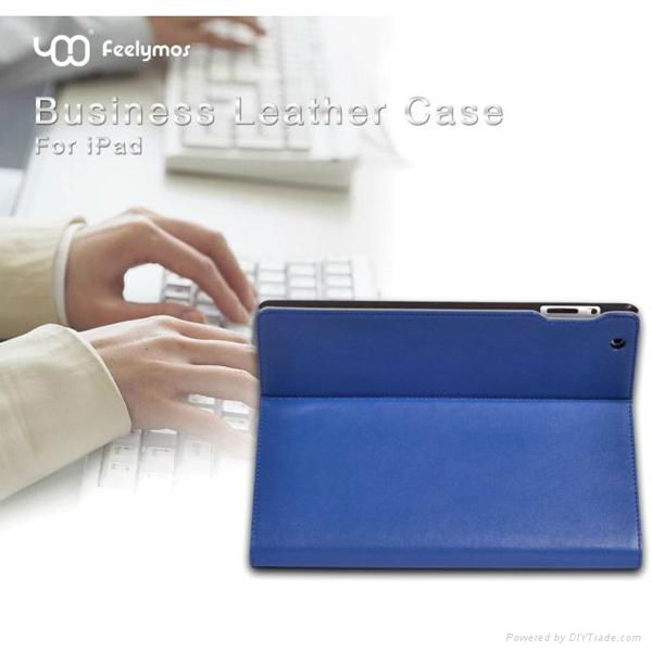 smart genuine leather case for iPad 3