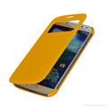 S view cover flip leather case for samsung galaxy S4 i9500 with dormancy holster 2