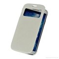 S view cover flip leather case for samsung galaxy S4 i9500 with dormancy holster 4