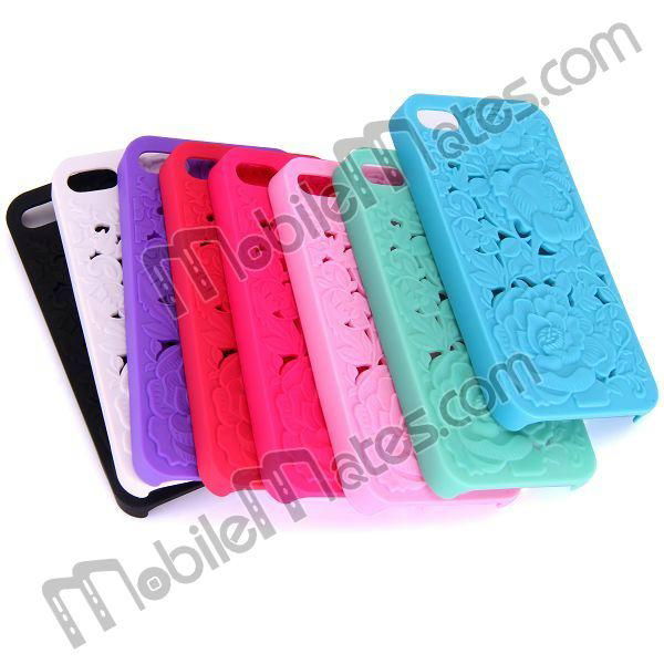 Beautiful Hollow Out Embossed Flowers Hard Cover Case for iPhone4 iPhone4S