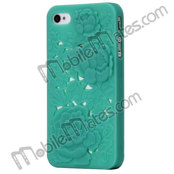 Beautiful Hollow Out Embossed Flowers Hard Cover Case for iPhone4 iPhone4S 4